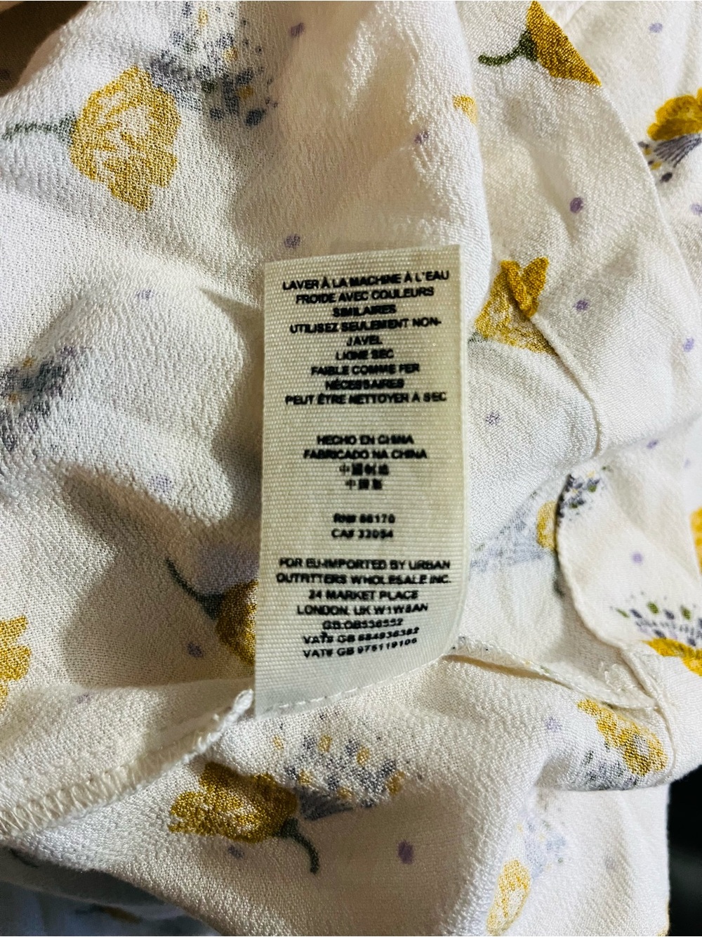 FREE PEOPLE TEGAN PRINTED LONG SLEEVE MINI DRESS Sz 10 - Picture 11 of 11